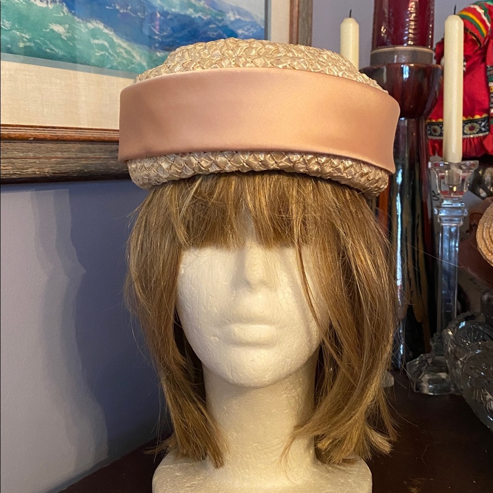 Cream color Union brand Vintage Ladies Church style Hat Made In USA